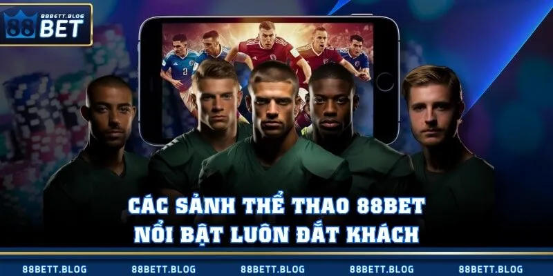 Các sảnh thể thao 88BET nổi bật luôn “đắt khách”
